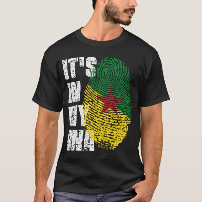 IT'S IN MY DNA French Guiana Flag Boy Girl Gift T-Shirt (Front)
