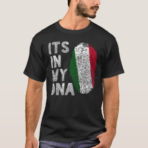 Its In My DNA Funny Italian Flag Fingerprint T-Shirt