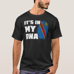 It's In My DNA Gr Congo Flag Fingerprint Men Women T-Shirt