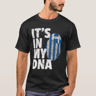 IT's IN MY DNA Greek Greece Flag Official Pride Gi T-Shirt
