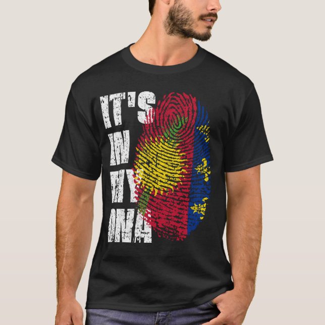 IT'S IN MY DNA Guadeloupe Flag Boy Girl Gift T-Shirt (Front)