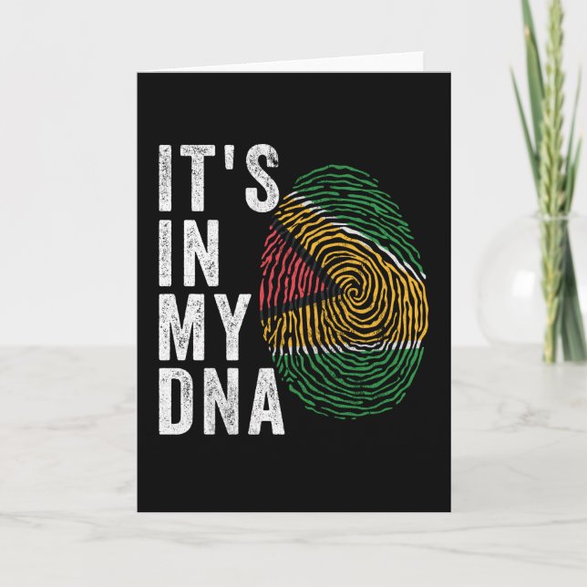 It's In My DNA - Guyana Flag Card (Front)