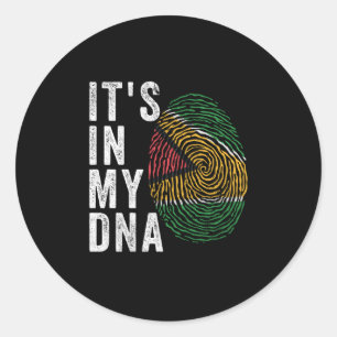 It's In My DNA - Guyana Flag Classic Round Sticker