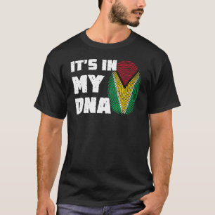 It's In My DNA Guyana Flag Fingerprint Men Women T-Shirt