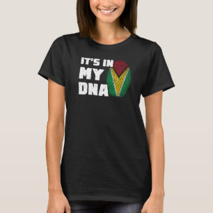 It's In My DNA Guyana Flag Fingerprint Men Women T-Shirt