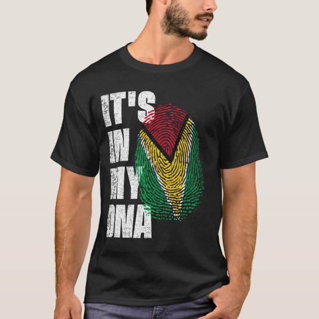 IT'S IN MY DNA Guyana Flag T-Shirt (Front)