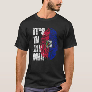 IT's IN MY DNA Haiti Flag Haitian T-Shirt