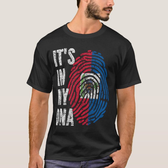 IT'S IN MY DNA Haiti Flag Men Women Kids T-Shirt (Front)