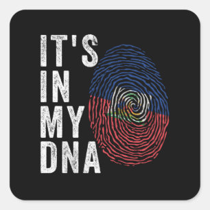 It's In My DNA - Haiti Flag Square Sticker