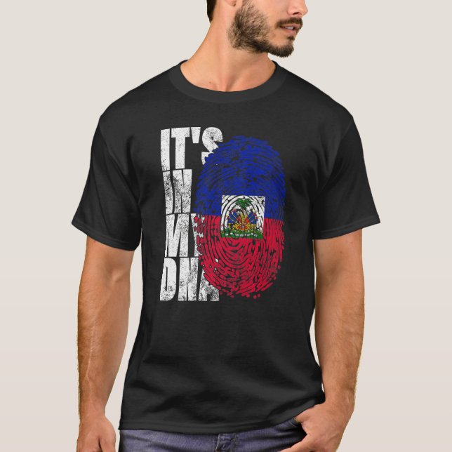 It's In My Dna Haiti Graphic For Men Women Haitian T-Shirt (Front)