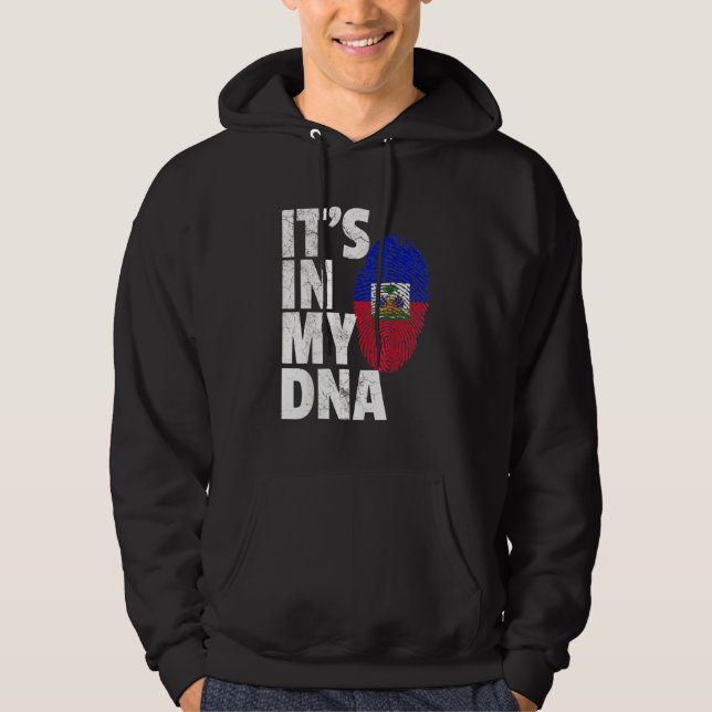 It's In My Dna Haiti Haitian Flag Pride Hoodie (Front)