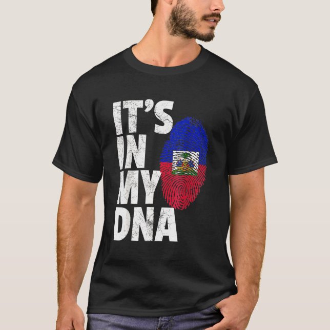 It's In My Dna Haiti Haitian Flag Pride T-Shirt (Front)