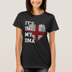 It's In My DNA Heart Thumbmark St George's Cross E T-Shirt