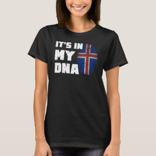 It's In My DNA Iceland Flag Fingerprint Men Women T-Shirt
