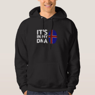 It's In My DNA Icelandic Flag Fingerprint Iceland Hoodie