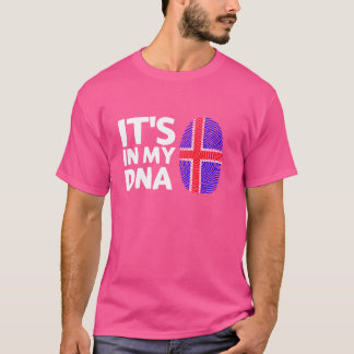 It's In My DNA Icelandic Flag Fingerprint Iceland T-Shirt