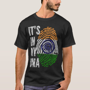 IT'S IN MY DNA India Flag Men Women Kids T-Shirt
