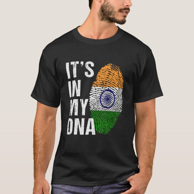 It's in My DNA indian Pride   india Flag men women T-Shirt (Front)
