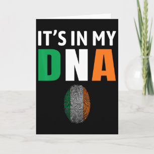 It's In My Dna Ireland Irish Flag Gifts Men Women Card