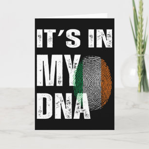 It's In My Dna Ireland Irish Flag Gifts Men Women Card