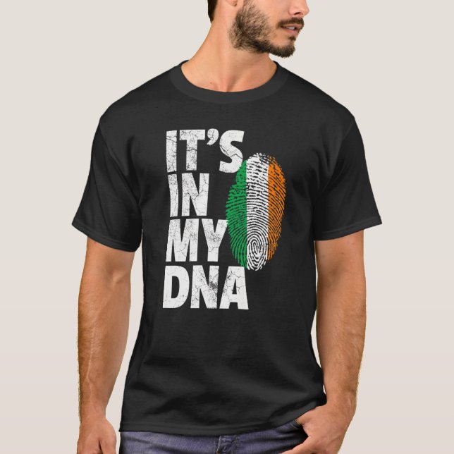 It's In My Dna Ireland Irish Flag   Men Women T-Shirt (Front)