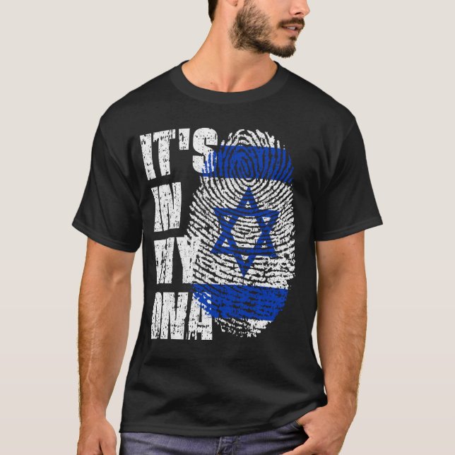 IT'S IN MY DNA Israel Flag Boy Girl Gift T-Shirt (Front)