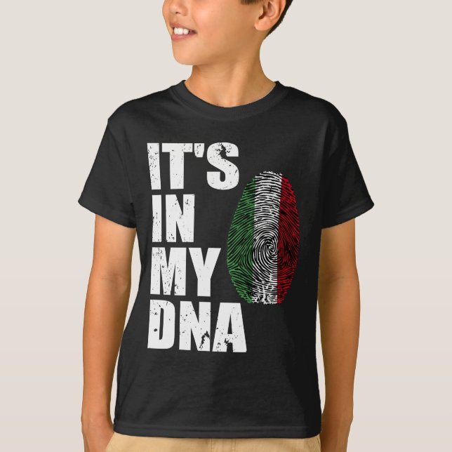 It's In My DNA Italy Italian Flag T-Shirt (Front)