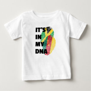 It's In My DNA - Jamaica & Cameroon Fingerprint Baby T-Shirt