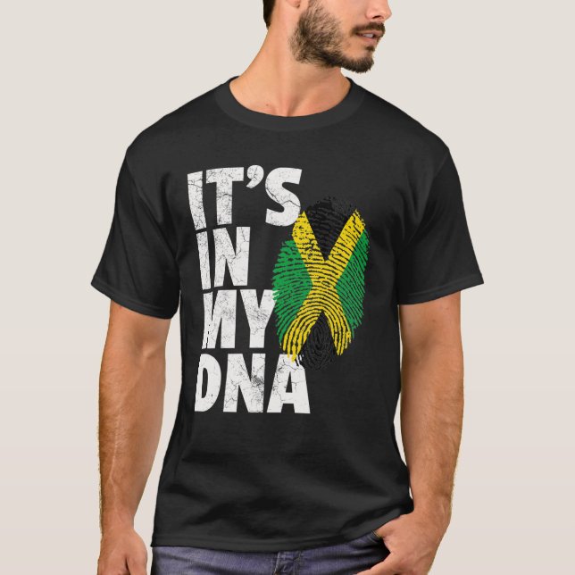 It's In My DNA Jamaica Flag Jamaican Pride Men Wom T-Shirt (Front)