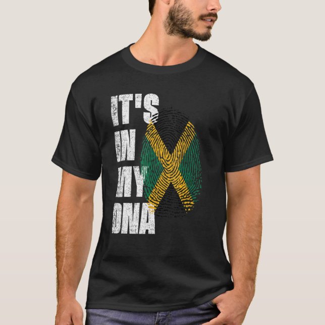 IT'S IN MY DNA Jamaica Flag Jamaican T-Shirt (Front)