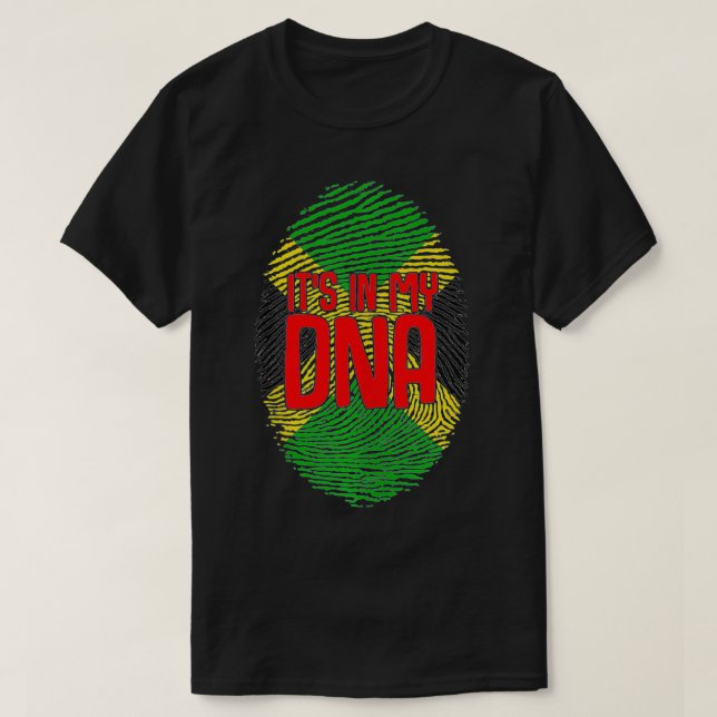 It's In My DNA Jamaica Genetic Jamaican Roots Prid T-Shirt (Design Front)
