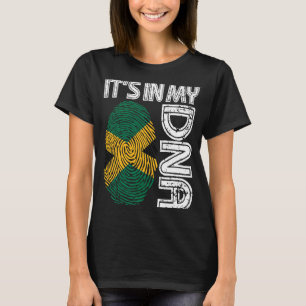 It's In My DNA Jamaican Flag Fingerprint BHM Afro T-Shirt