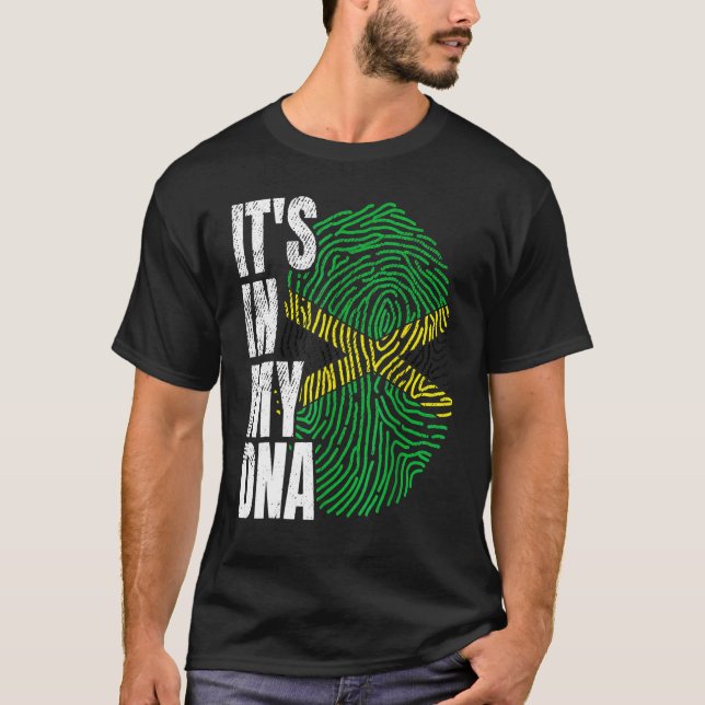 It's in My DNA Jamaican Flag Jamaica Black History T-Shirt (Front)