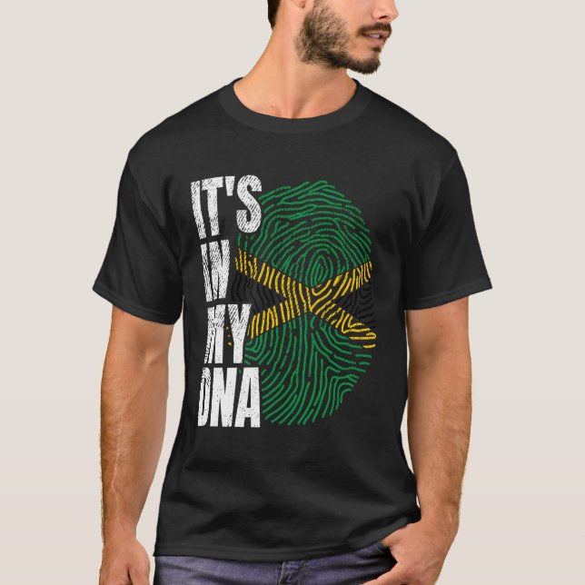 It'S In My Dna Jamaican Flag Jamaica T-Shirt (Front)