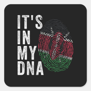 It's In My DNA - Kenya Flag Square Sticker
