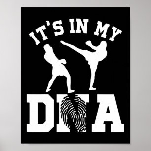 It's In My Dna Kickboxing Gifts  Poster