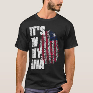 IT'S IN MY DNA Liberia Flag T-Shirt