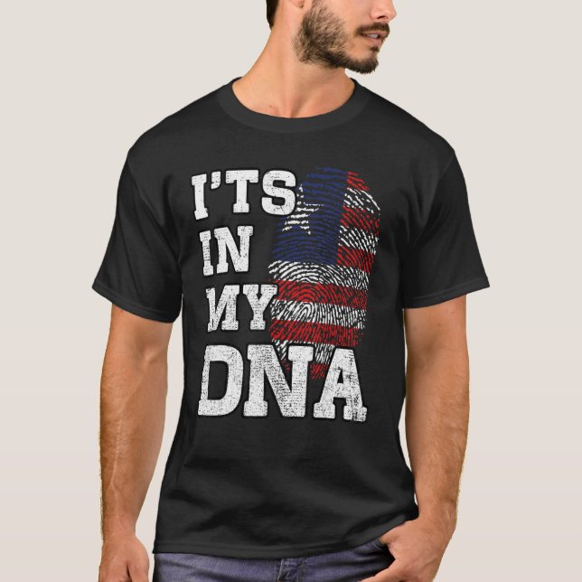 It's In My DNA Liberian Fingerprint Proud Liberia  T-Shirt (Front)