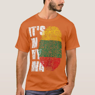ITS IN MY DNA Lithuania Flag Lithuanian Raglan Bas T-Shirt