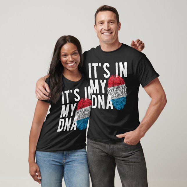 It's in my DNA Luxembourg Flag Fingerprints T-Shirt (Unisex)