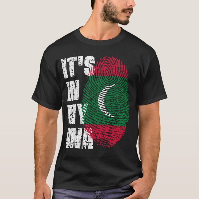 IT'S IN MY DNA Maldives Flag Boy Girl Gift T-Shirt (Front)