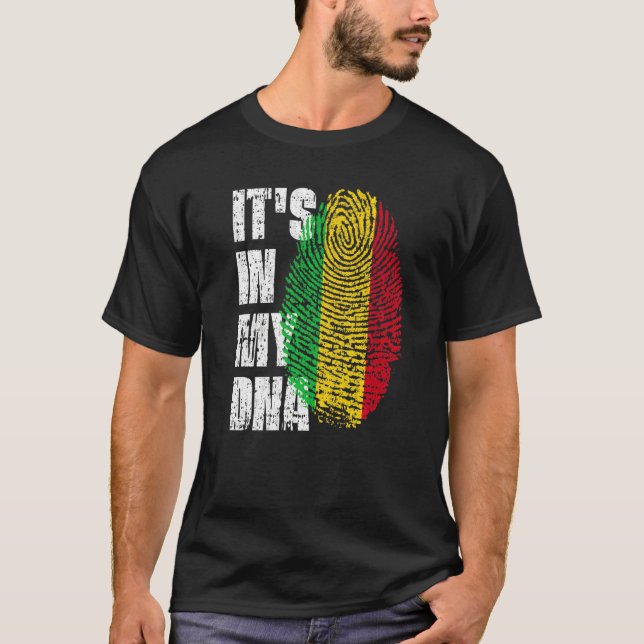 It's In My Dna Mali Flag Malian T-Shirt (Front)