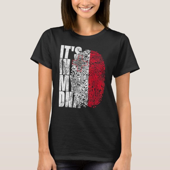 It's In My Dna Malta Graphic For Men Women Maltese T-Shirt (Front)