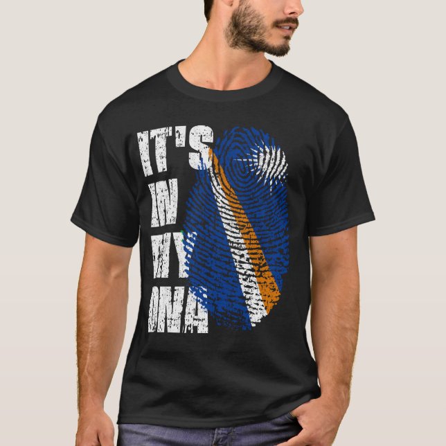 IT'S IN MY DNA Marshall Islands Flag Boy Girl Gift T-Shirt (Front)