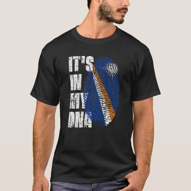 It's In My Dna Marshall Islands Flag Marshallese T-Shirt (Front)