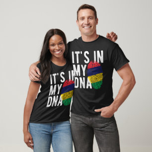 It's in my DNA Mauritius Flag Fingerprints T-Shirt