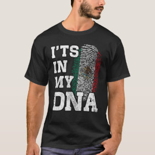 It's In My DNA Mexican Fingerprint Proud Mexico Fl T-Shirt