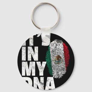 It's In My Dna Mexican Mexico Flag Cinco De Mayo G Key Ring