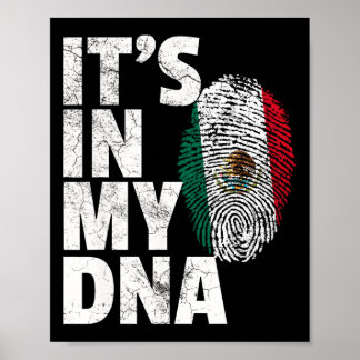 It's In My Dna Mexican Mexico Flag Cinco De Mayo G Poster
