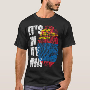 IT'S IN MY DNA Mongolia Flag Boy Girl Gift T-Shirt